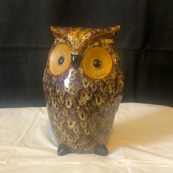 Owl pottery vase: 10” EUC, water tight - no chips no cracks - Picture 2 of 6